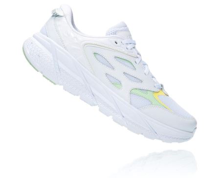 Hoka Clifton L Casual Wear - Tenis Caminhada Mulher Branco / Verdes Cinzentas | PT-teenSrg